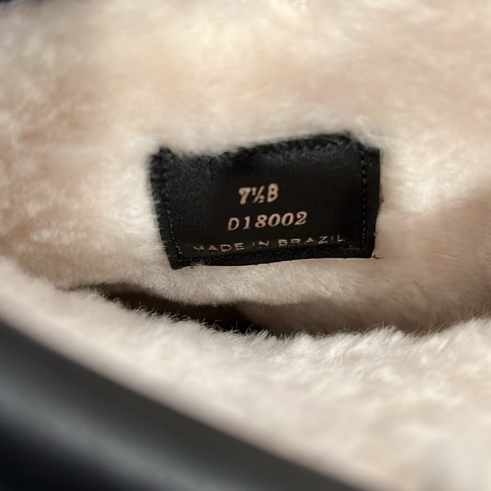 Cole Haan Black Suede Wedge Mid-Calf Pull On Boot Size 7.5 - Picture 12 of 13